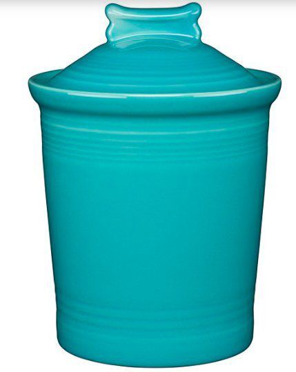 Fiesta ware dog treat holder